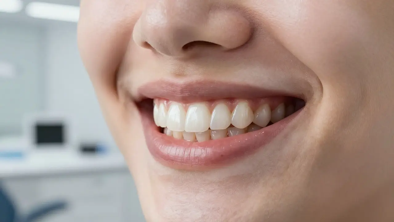 Důvěrný úsměv s dokonale obnoveným předním zubem.