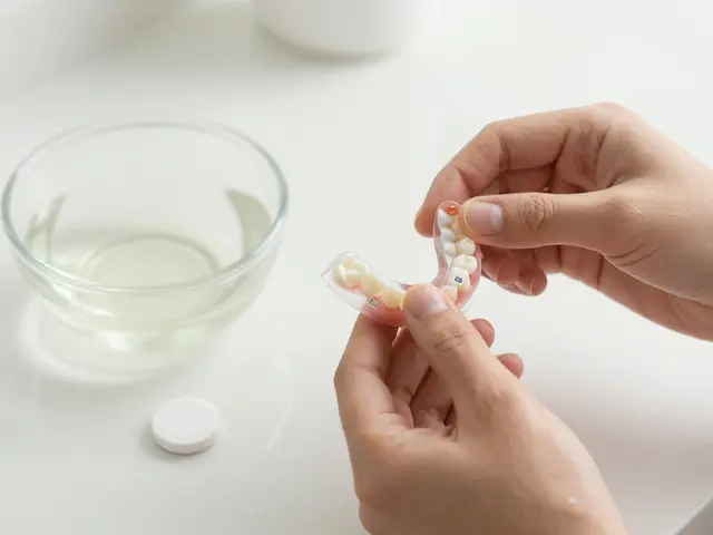 Jak odstranit lepidlo Corega z nasazovacích zubů a dásní bez poškození