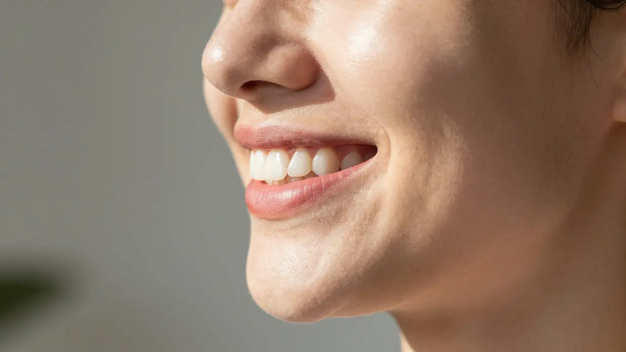 Zdravý úsměv s dokonale zapadajícím zubním restaurováním